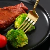304 stainless steel small waist Western tableware, one-piece formed, extended handle, thickened knife, fruit fork, dessert spoon Specification image